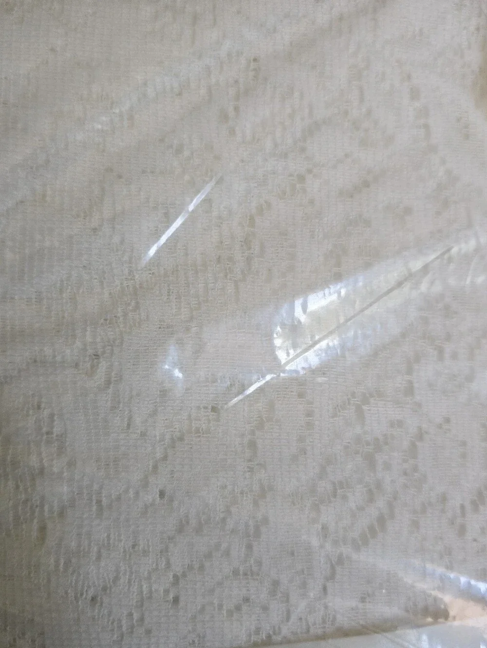 (2) Vintage JC Penney Home Collection Brenda White Lace Curtain Panel 58 X 84